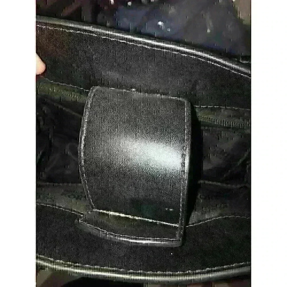 Michael Kors Bridgette Gray/Black Leather Tote Handbag Medium Size - Picture 11 of 13